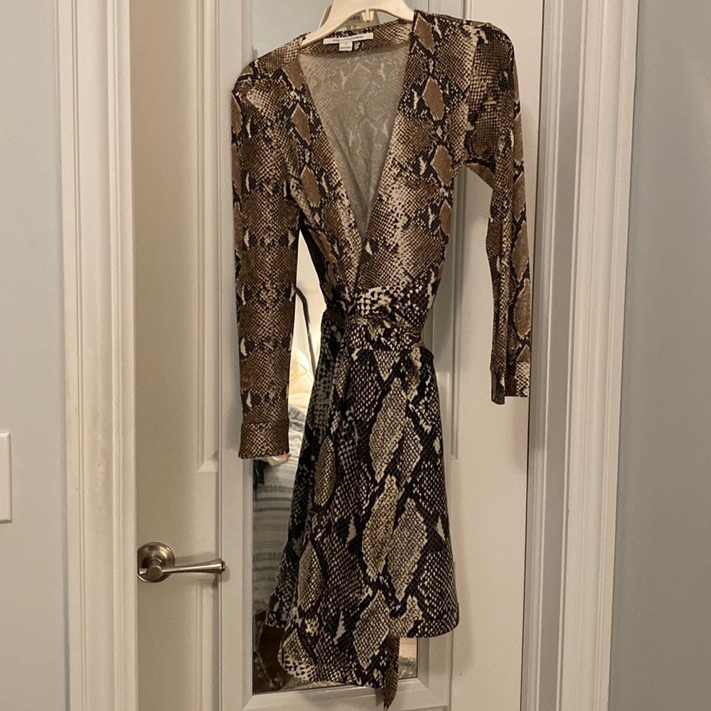 DVF Snakeskin Wrap Dress